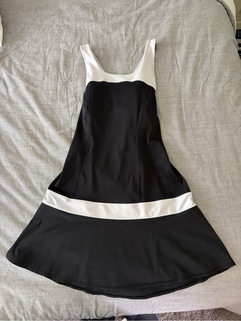 lululemon athletica Black and White Contrast A-Line Tennis Dress